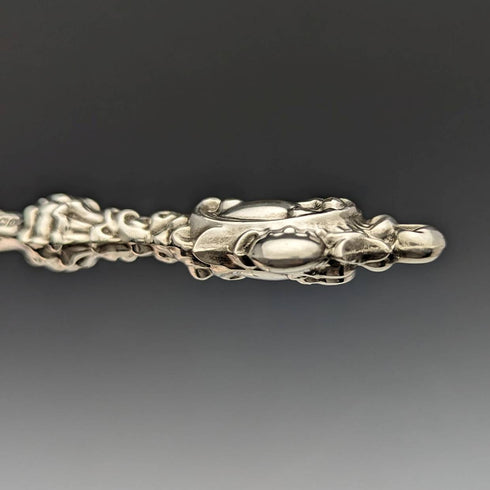 1913年 英国アンティーク 純銀ハンドル シューホーン ボタンフックセット ES Barnsley